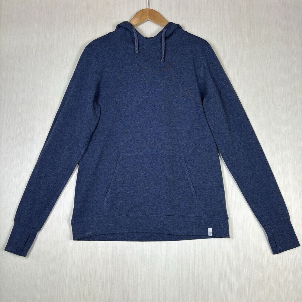 Lauren James Hoodie Womens Sz‎ M Heathered Blue Soft Thumb Holes